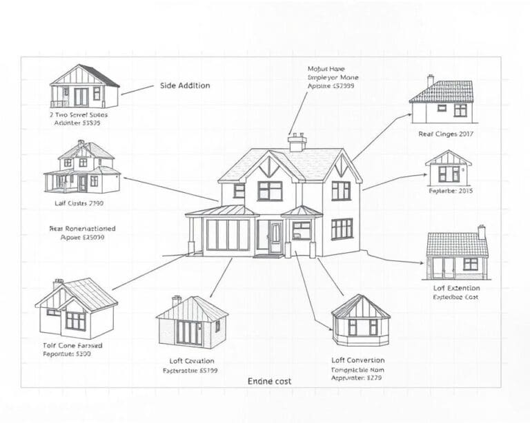 What factors affect house extension costs in the UK?
