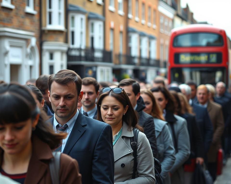 British queuing reflecting cultural significance