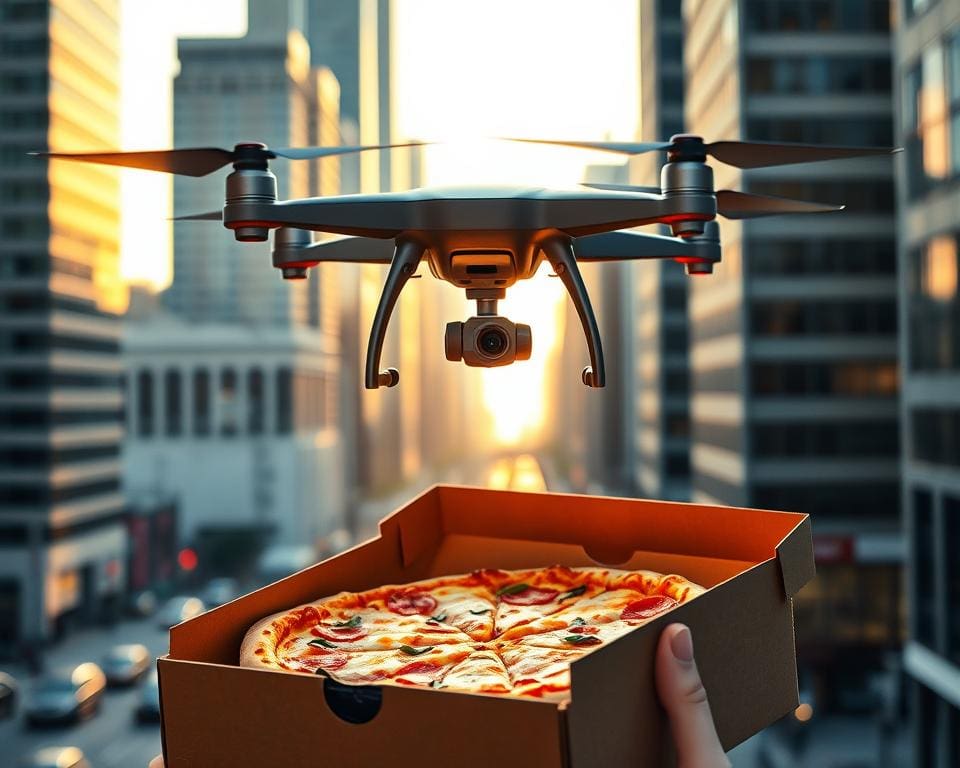 Can a drone deliver pizza without eating a slice?