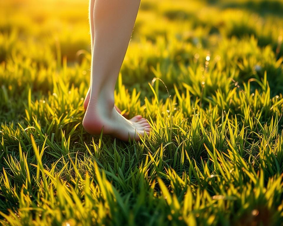 Can walking barefoot on dewy grass reset you?