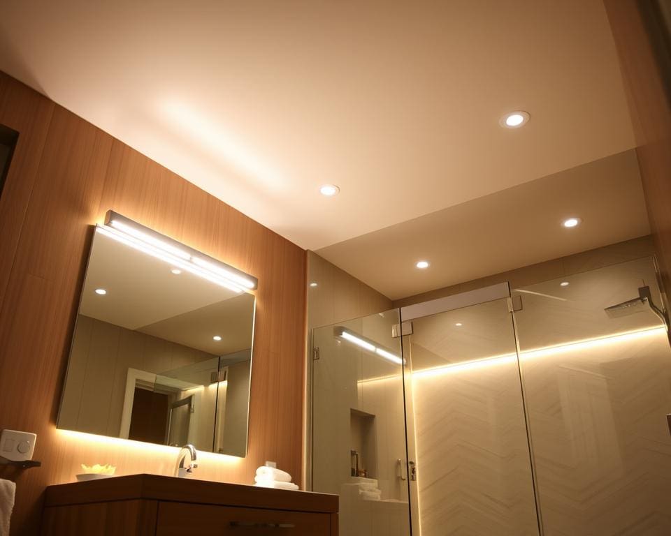 What are the latest trends in bathroom lighting?