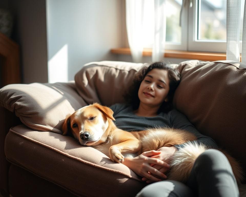Can quiet moments with your pet calm you?