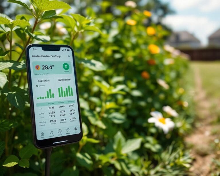 Can you monitor garden growth with a mobile app?