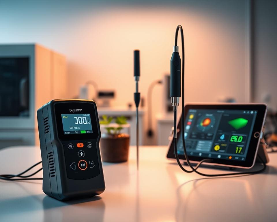 How do you monitor soil pH with smart tools?