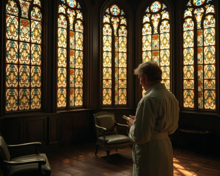 How do you preserve stained glass in Georgian homes?