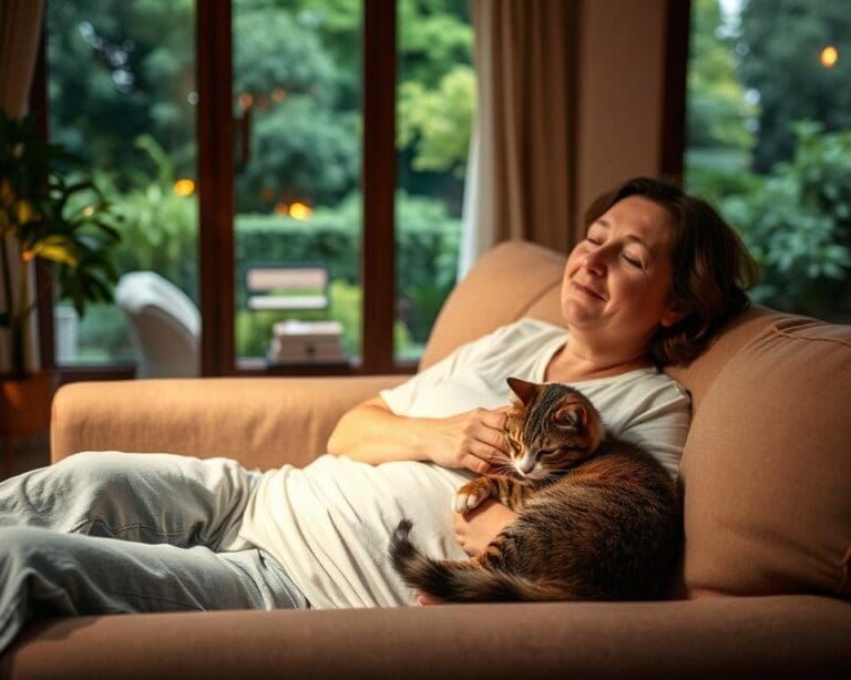 How does animal company ease your stress?