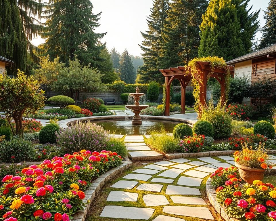 What makes a small garden feel spacious?
