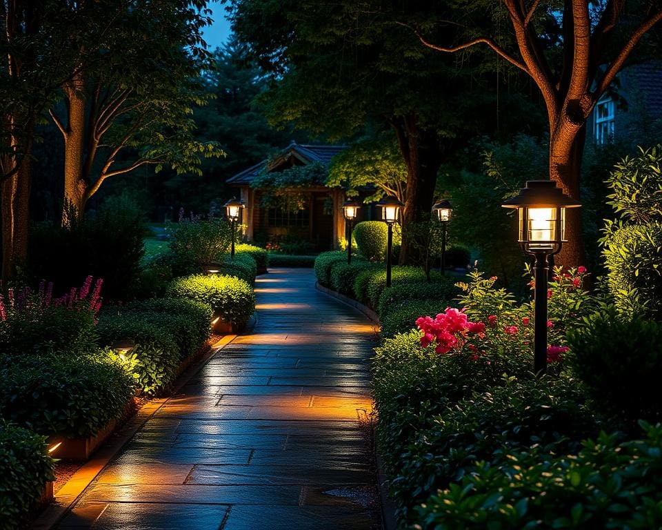 weatherproof garden lighting UK