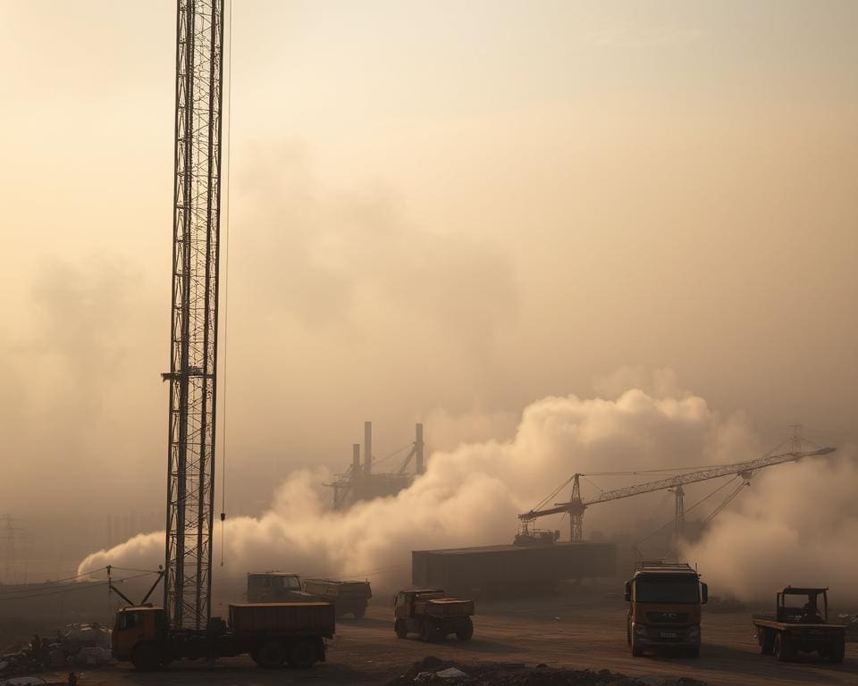 How do engineers reduce carbon emissions on site?