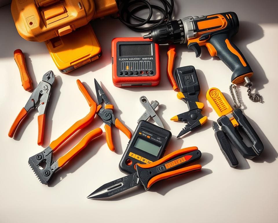 What tools do electricians use on modern sites?