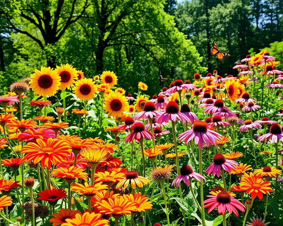 Which flowers attract bees and butterflies to your garden?