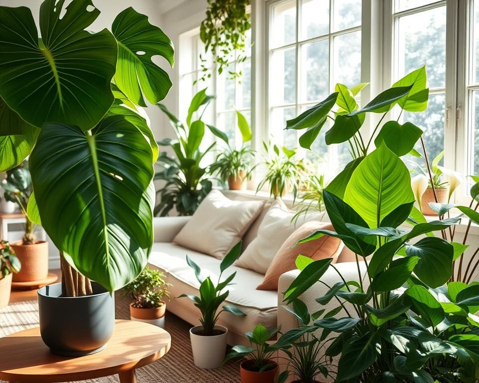 How can plants improve indoor comfort?