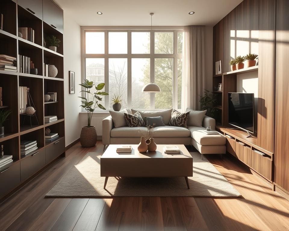 How can built-in storage maximise small spaces?