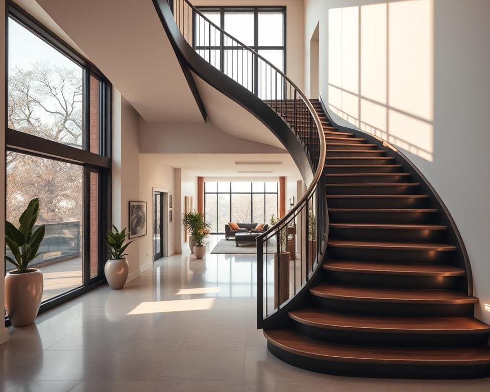 Why are statement staircases design features?