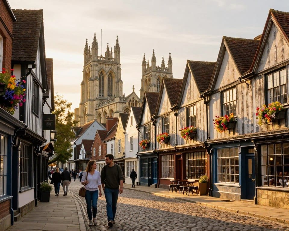How do you explore the historic streets of Canterbury?