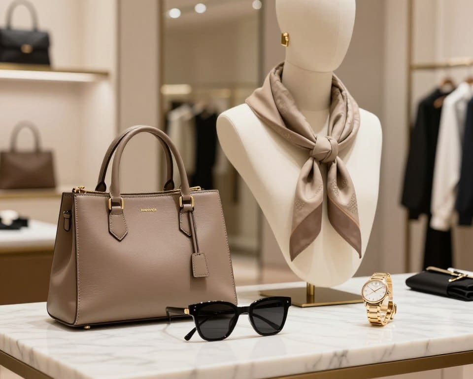 Which accessories complete a modern fashion look?