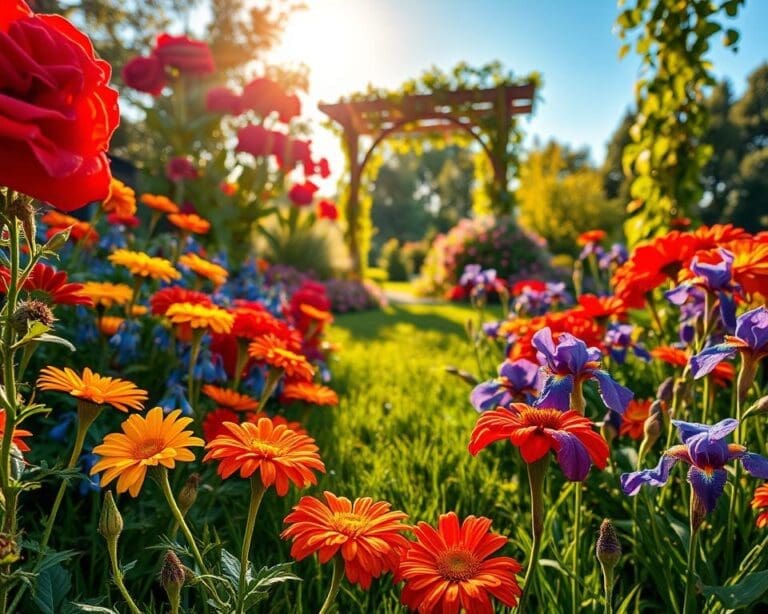 garden flowers colourful